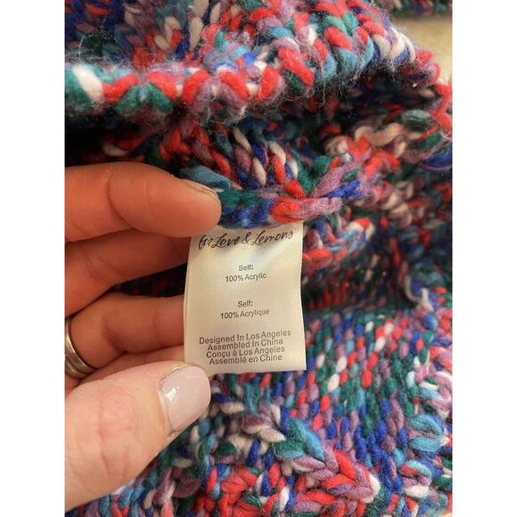 For Love & Lemons Sydney Crop Knit Sweater in Sapphire Size 2X Plus Size‎ NWT - Picture 8 of 10